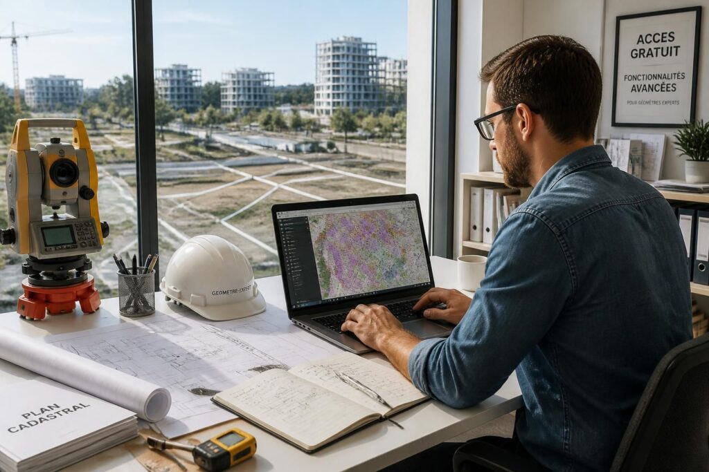 Geofoncier expert : accès gratuit et fonctionnalités du portail géomètre expert